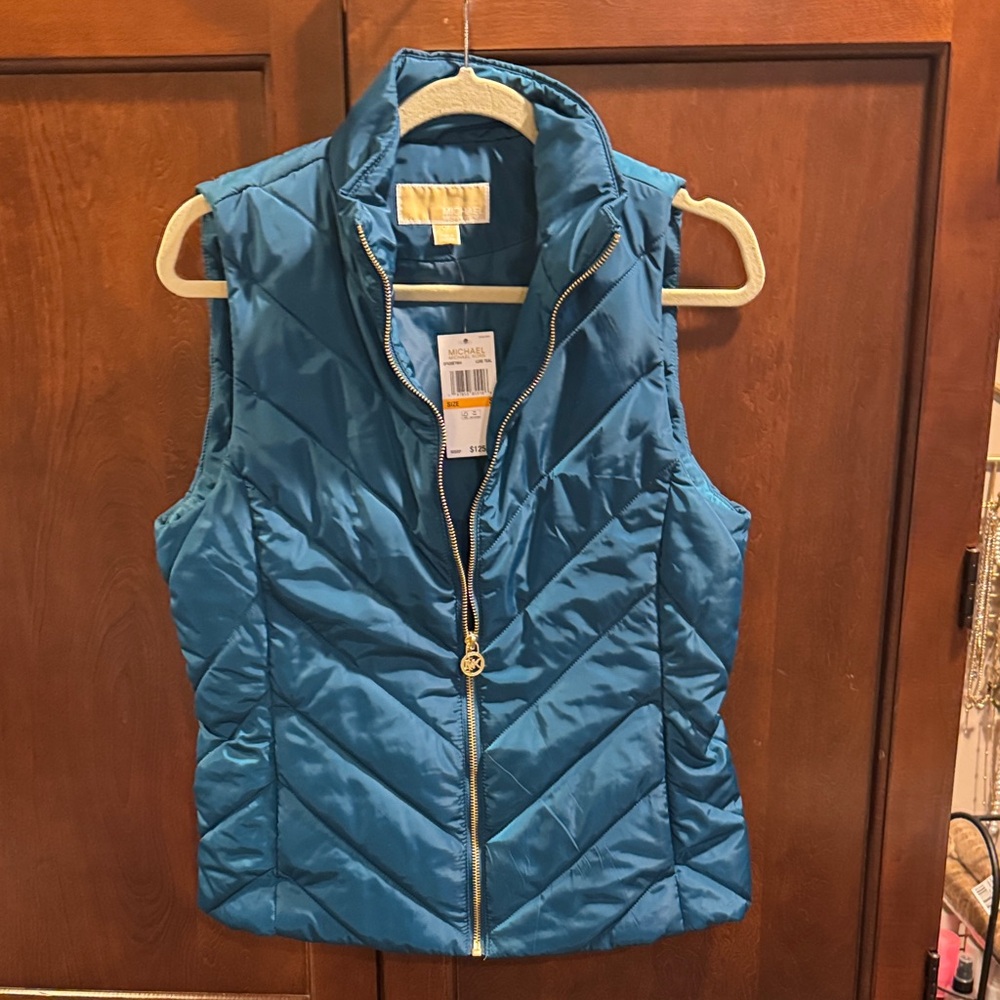 MICHAEL Michael Kors Teal Quilted Vest